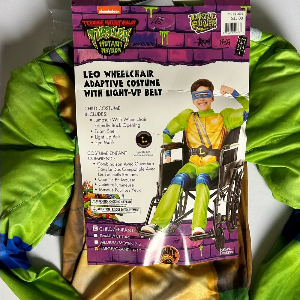Leo Wheelchair Adaptive Costume With Light Up Belt.